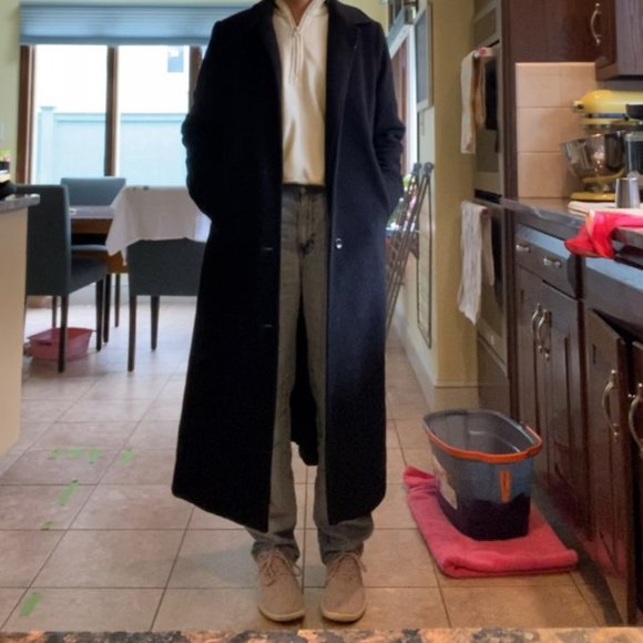 LL Bean Long Black Coat - Picture 10 of 10